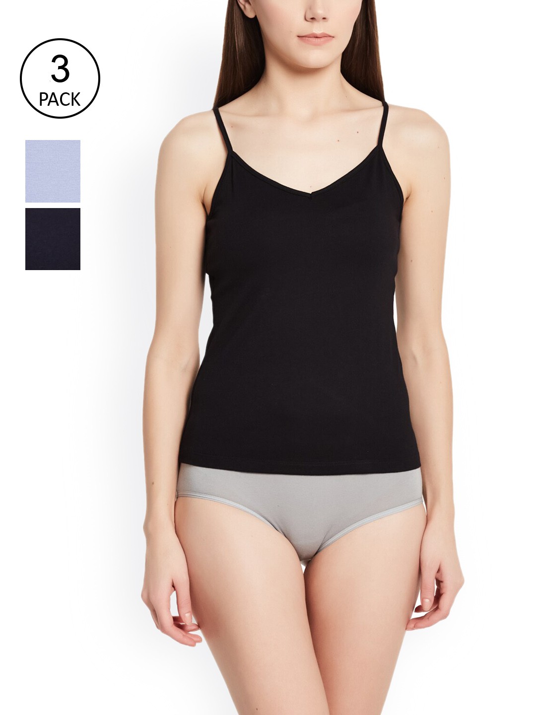 

UNMADE Women Pack Of 3 Assorted High-Rise Hipster Briefs