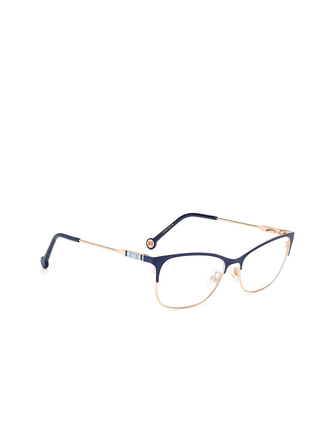 

Carolina Herrera Unisex Gold-Toned & Black Full Rim Rectangle Frames