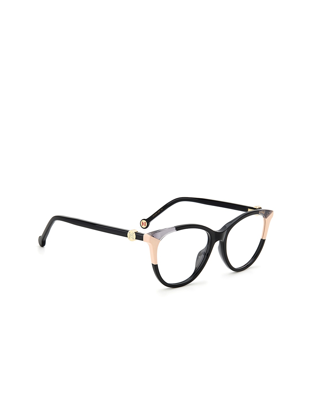 

Carolina Herrera Unisex Black Full Rim Round Frames