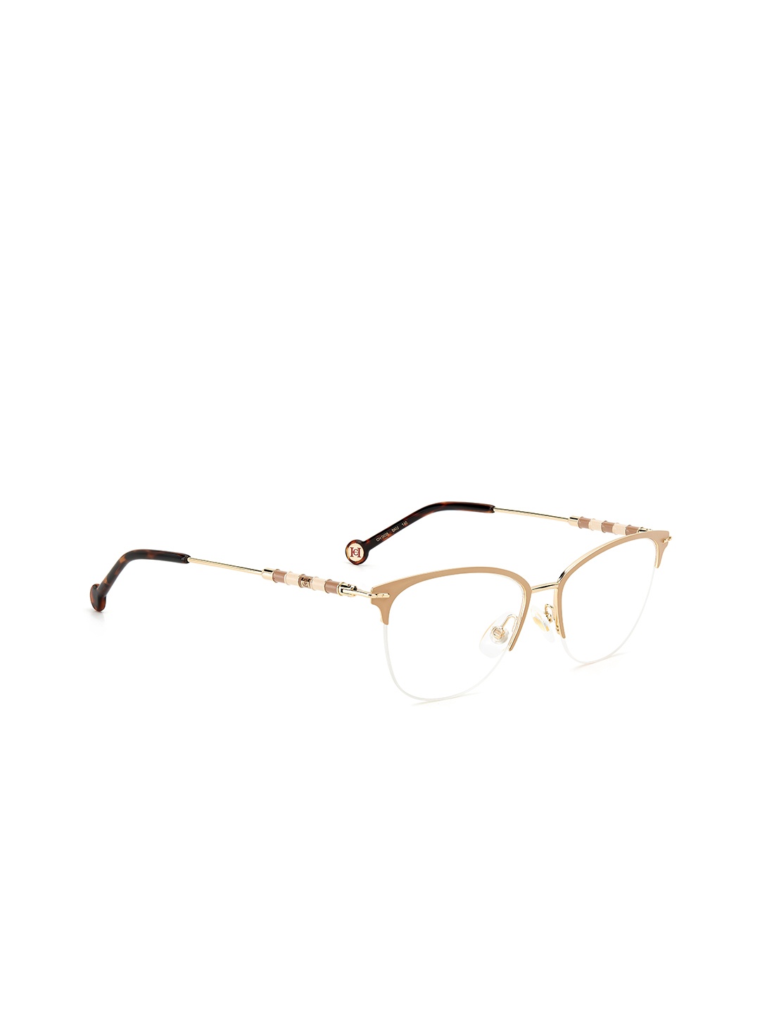 

Carolina Herrera Unisex Gold-Toned Rimless Round Frames