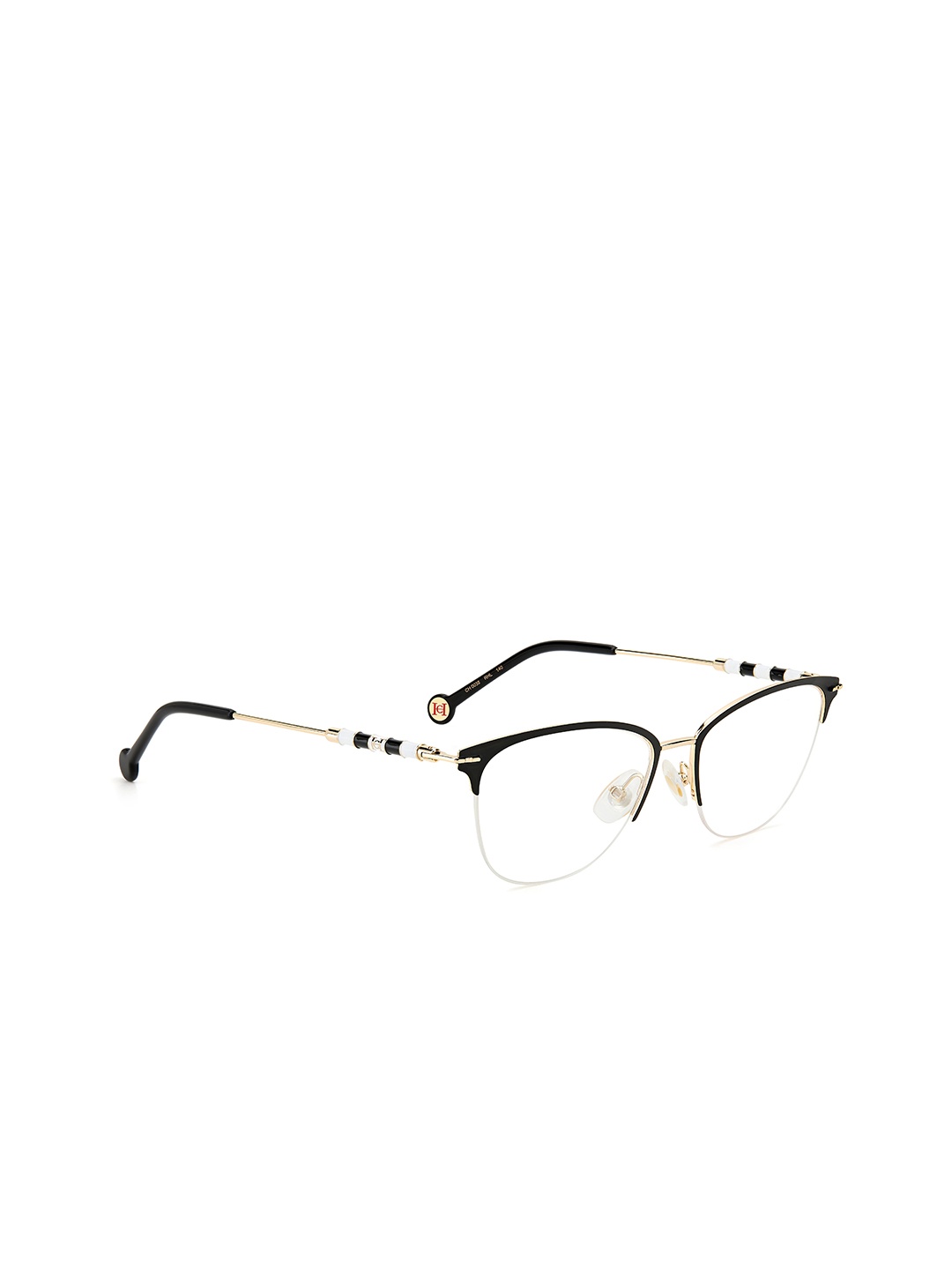 

Carolina Herrera Unisex Gold-Toned Rimless Round Frames