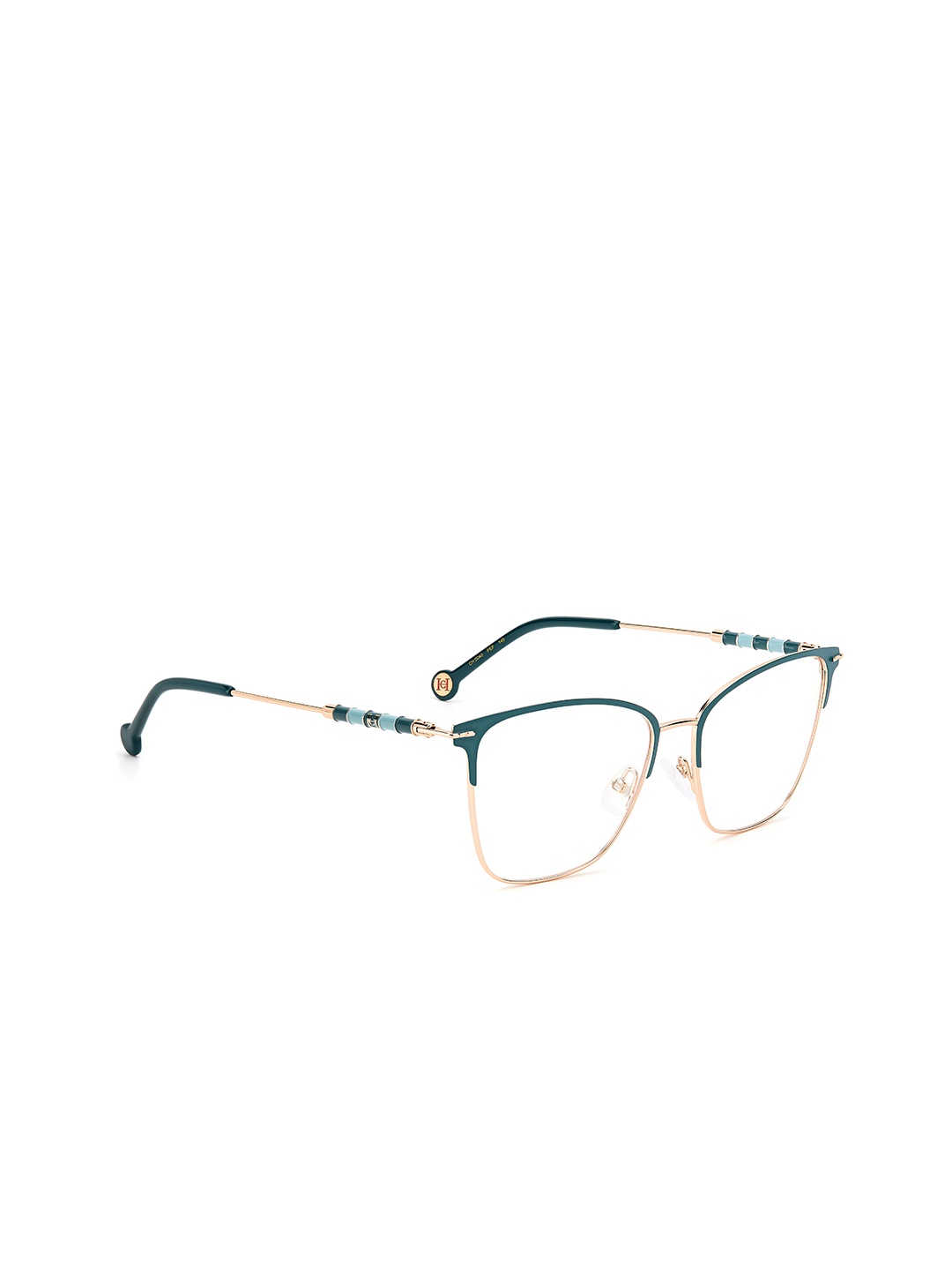 

Carolina Herrera Unisex Gold-Toned & Green Full Rim Rectangle Frames 106131Pef5416