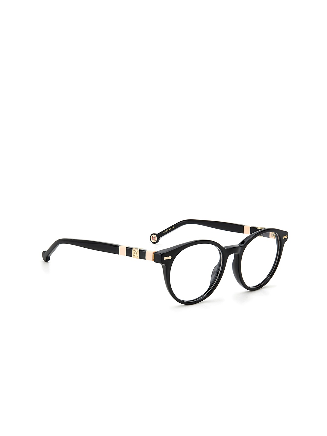 

Carolina Herrera Unisex Black Full Rim Round Frames