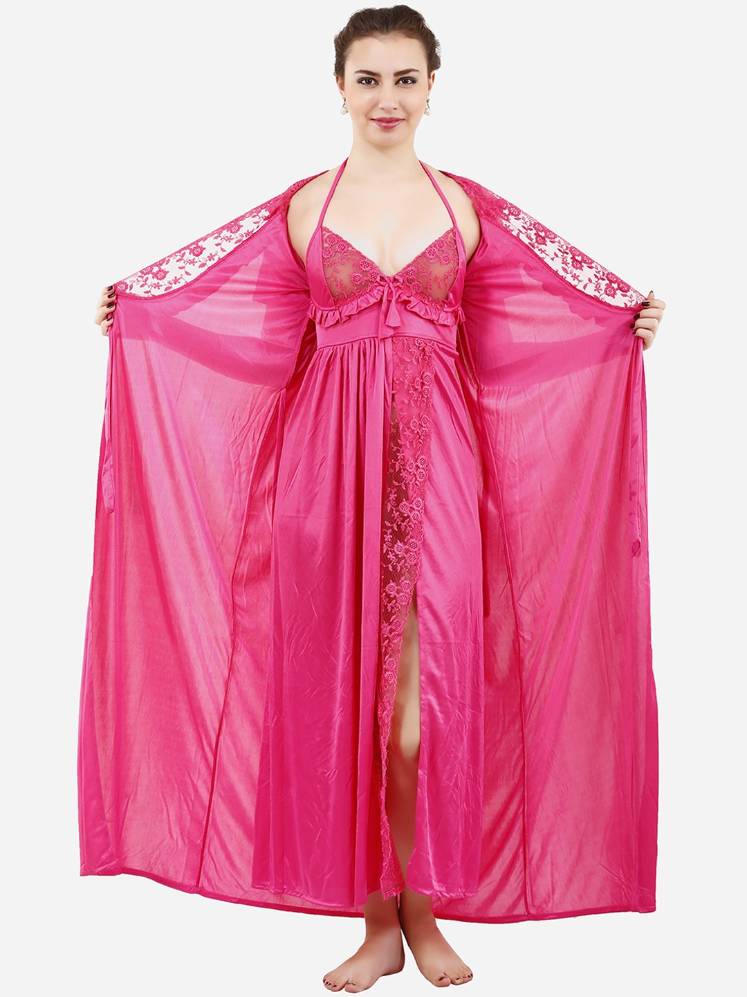 

Romaisa Coral Maxi Nightdress