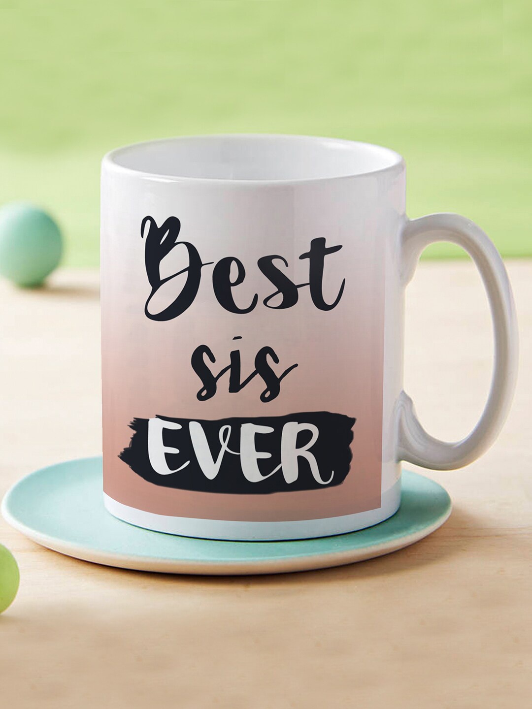 

TIED RIBBONS Multicoloured Printed Coffee Mug, White