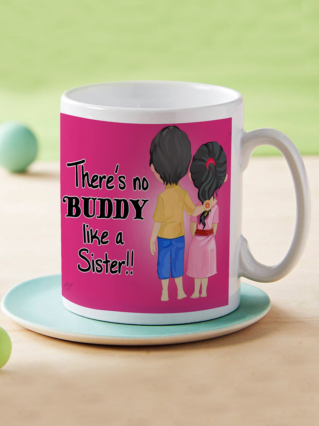 

TIED RIBBONS Printed Coffee Mug Rakhi Gift, White