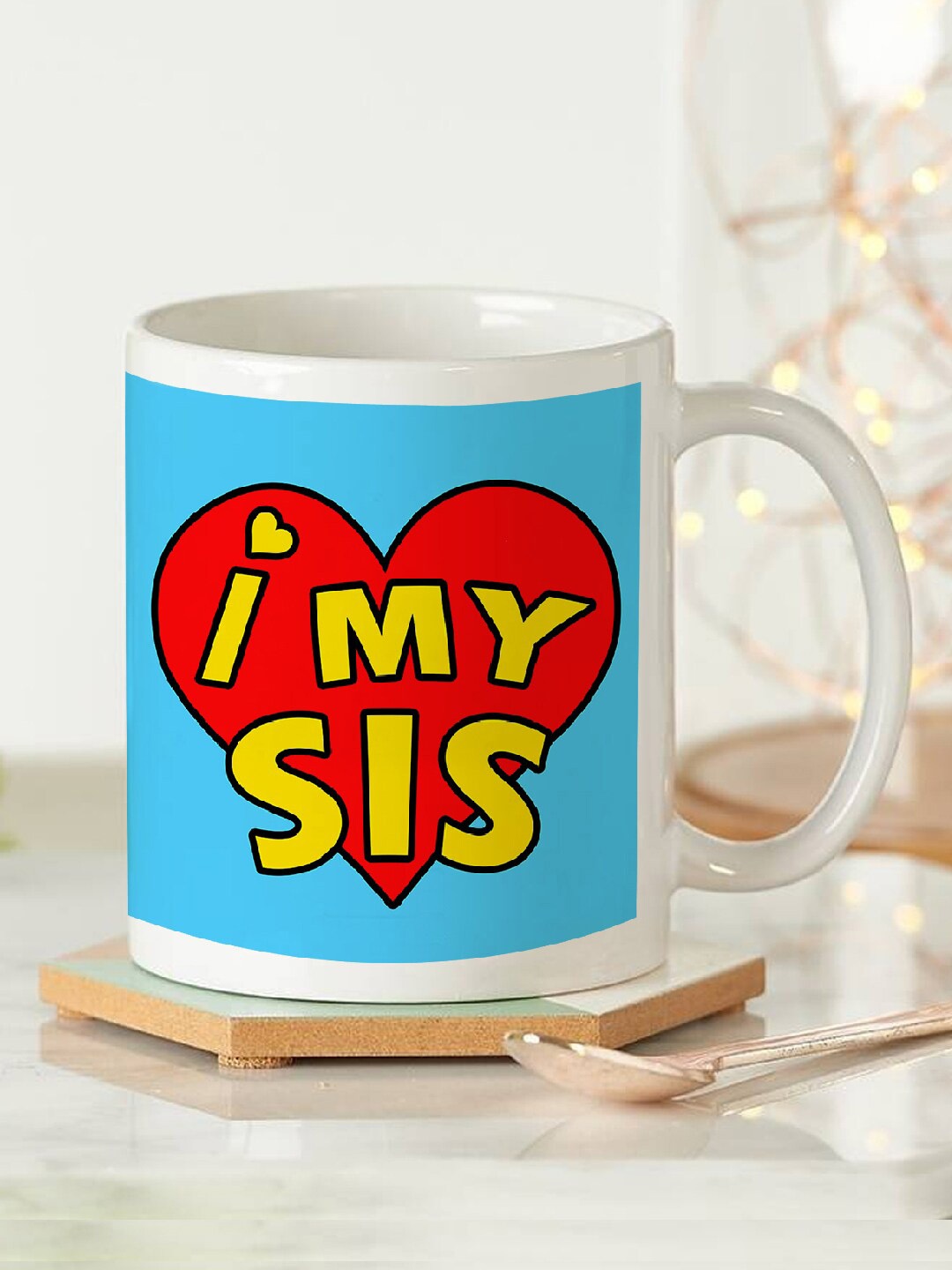 

TIED RIBBONS Adults White, Red Text or Slogans Printed Ceramic Glossy Mug