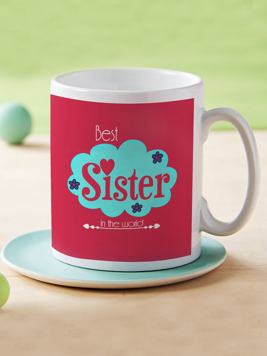 

TIED RIBBONS Red & Turquoise Blue Raksha Bandhan Printed Ceramic Matte Mugs