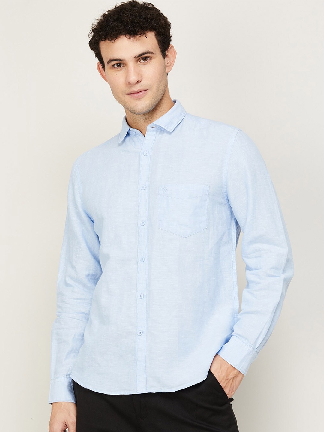 

CODE by Lifestyle Men Blue Casual Shirt