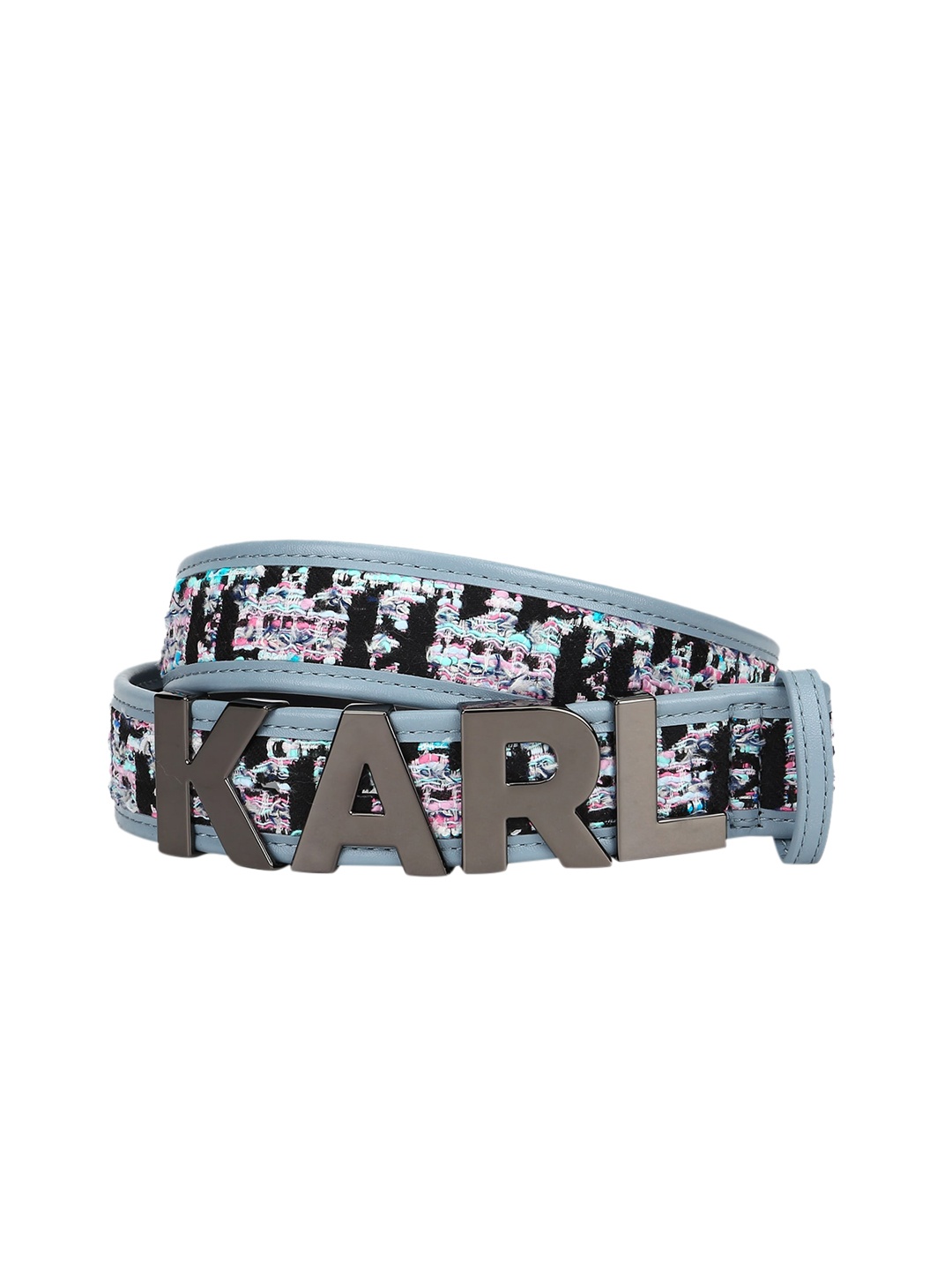 

Karl Lagerfeld Women Blue Printed Leather Belt