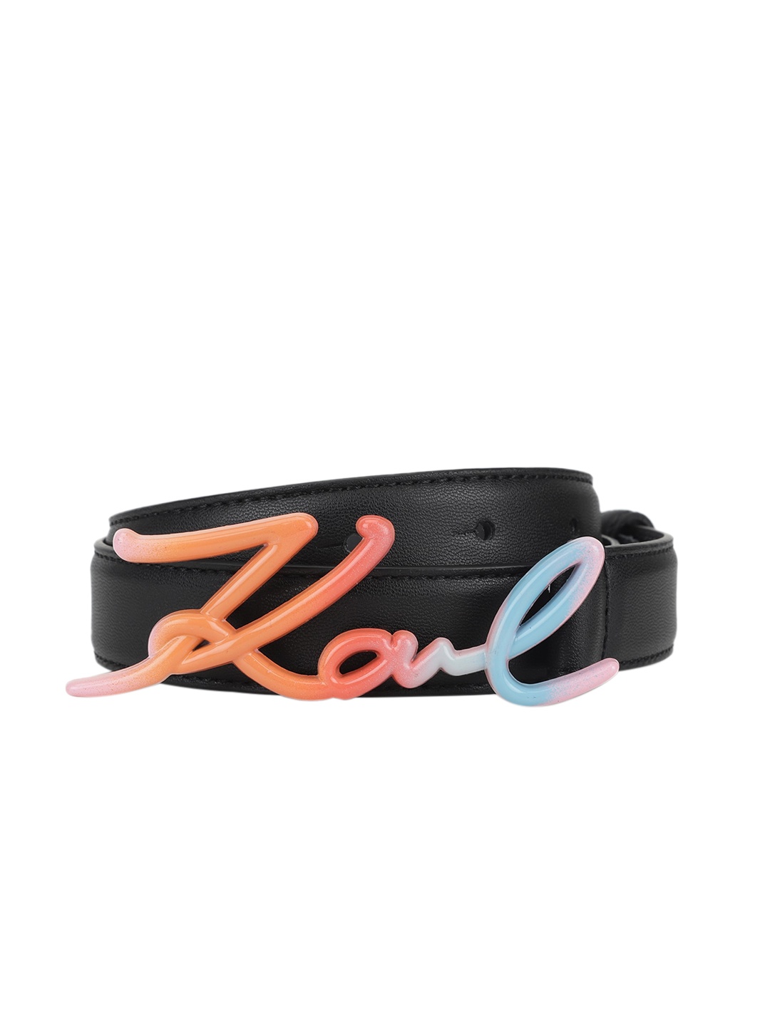 

Karl Lagerfeld Women Black Leather Belt