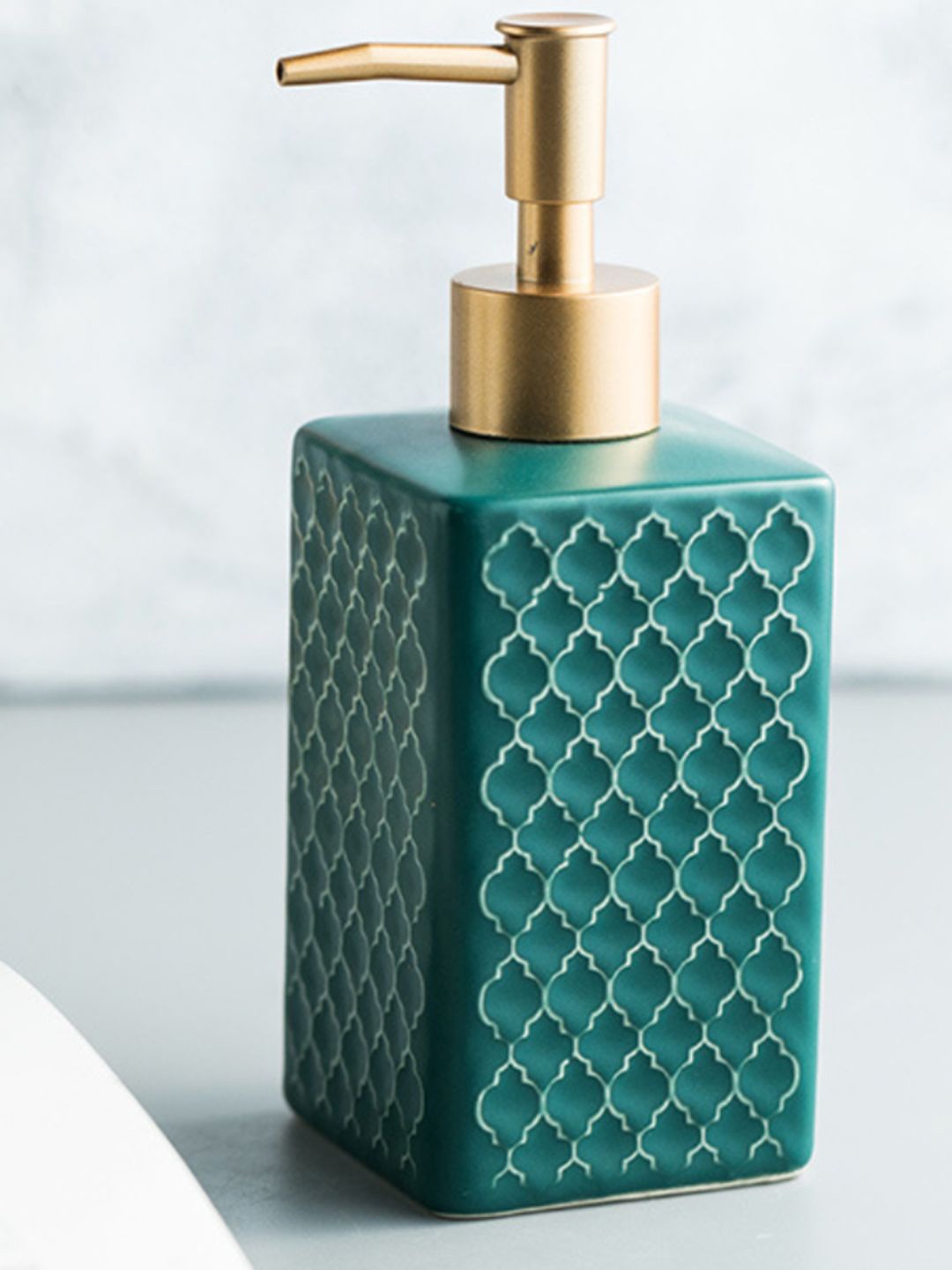 

Nestasia Green Textured Ceramic Hand Wash Dispenser