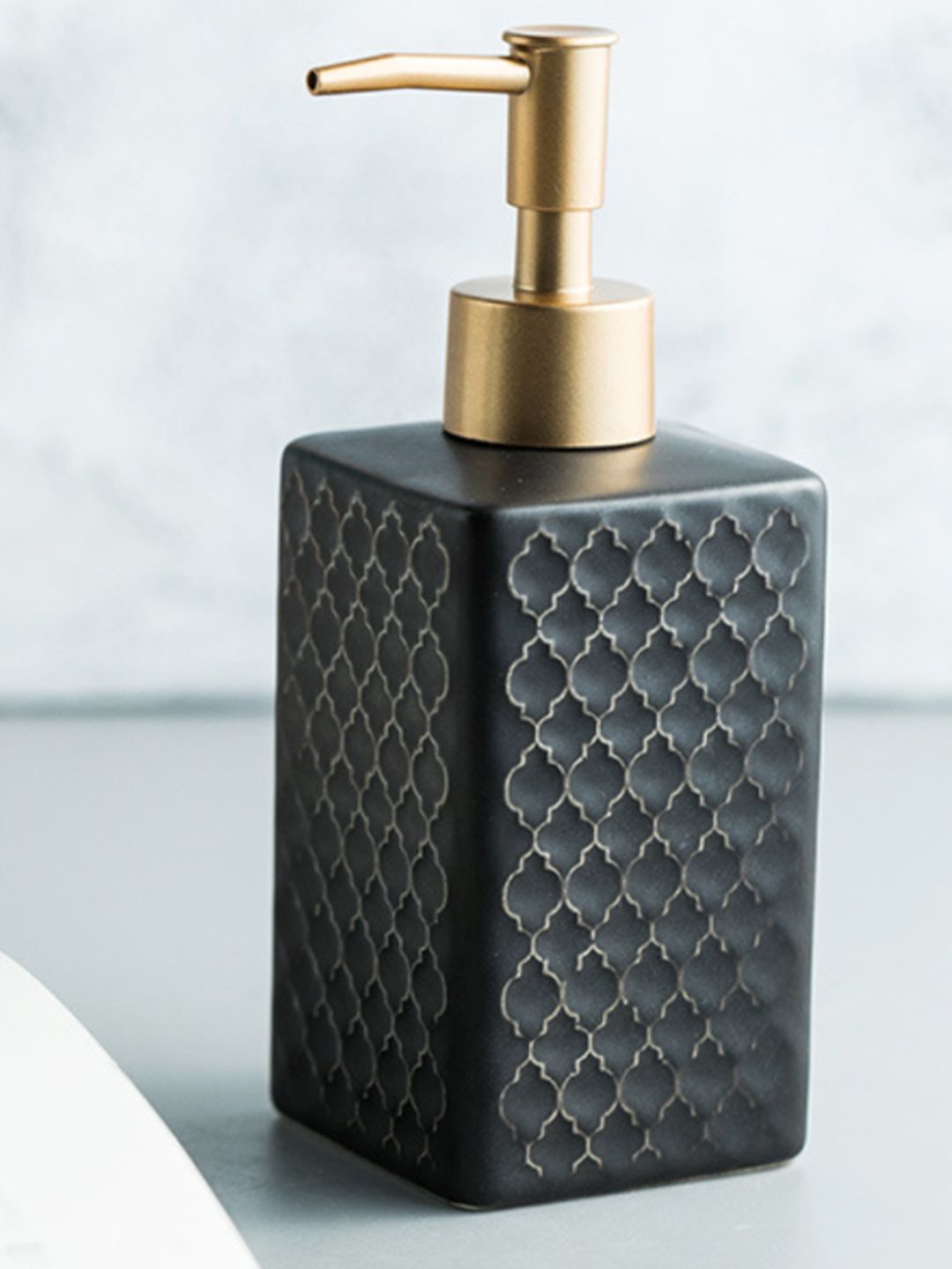 

Nestasia Black Textured Matte Soap Dispenser