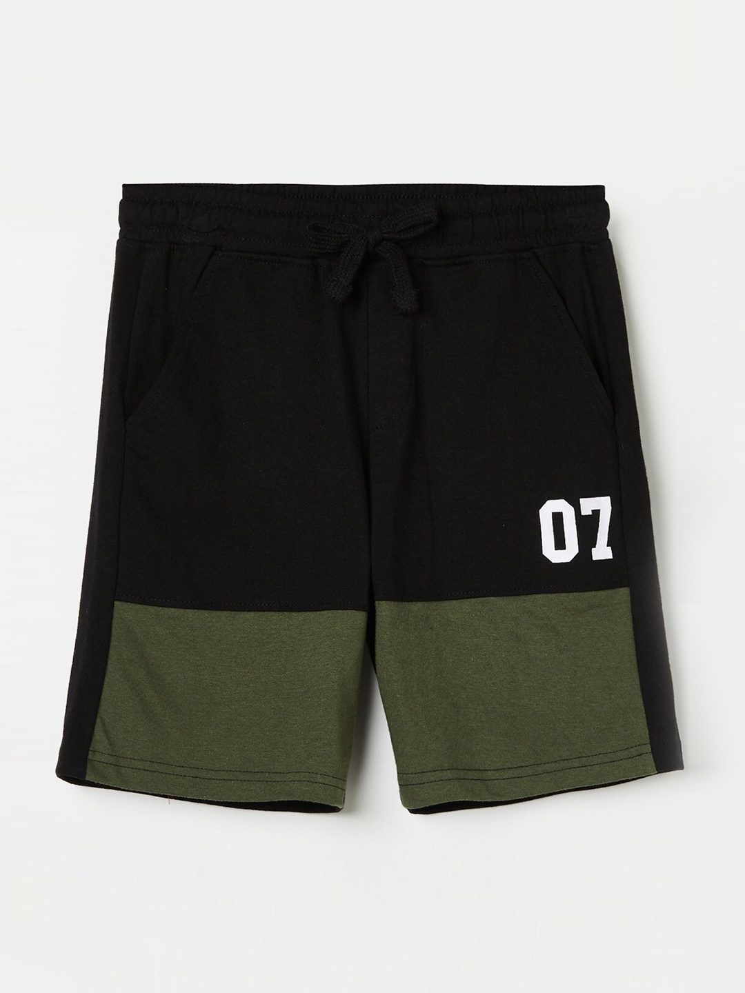

Fame Forever by Lifestyle Boys Black & Olive Solid Cotton Shorts