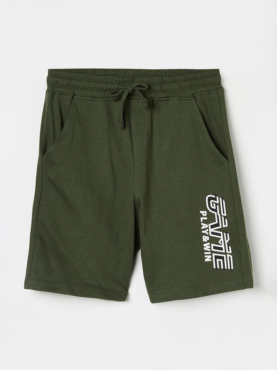 

Fame Forever by Lifestyle Boys Olive Green Solid Cotton Shorts