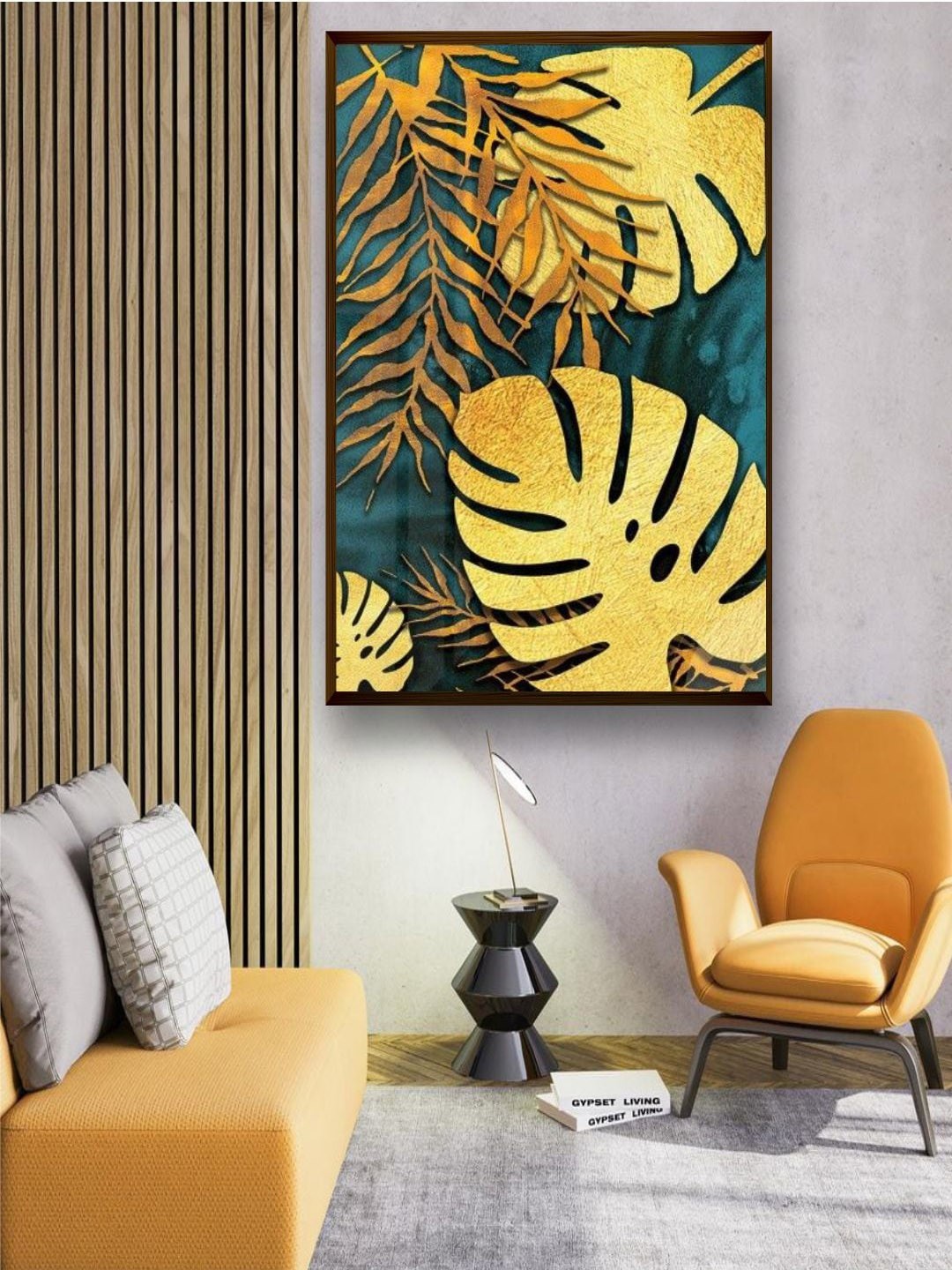 

The Art House Gold-Toned & Green Floral & Botanical Painting Wall Art