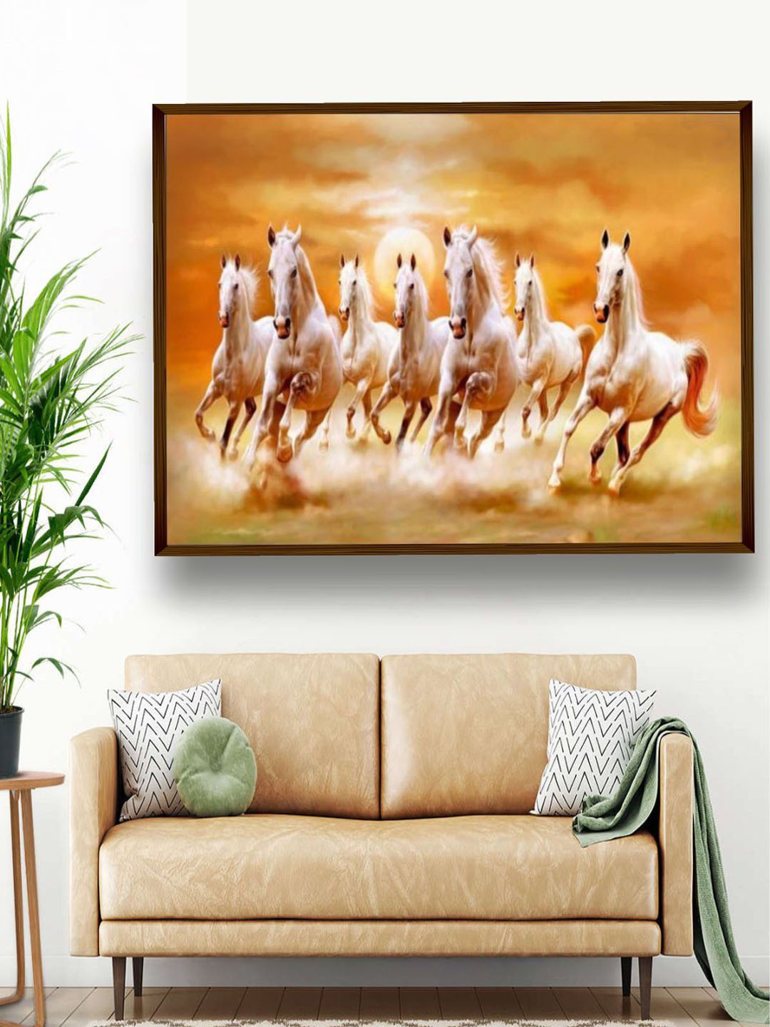 

The Art House Orange & Beige Abstract Painting Wall Art