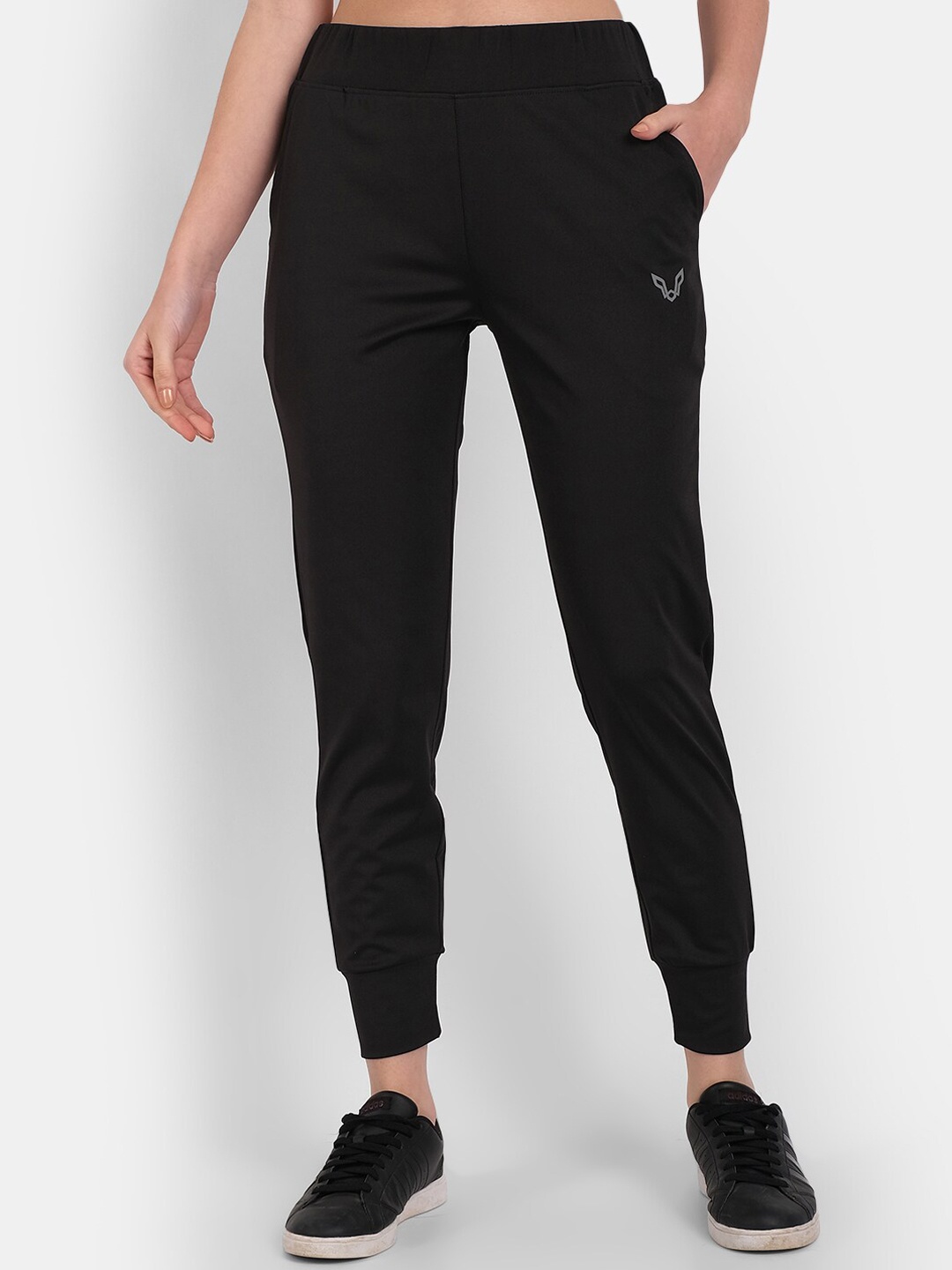 

MKKO Women Black Solid Slim-Fit Track Pants