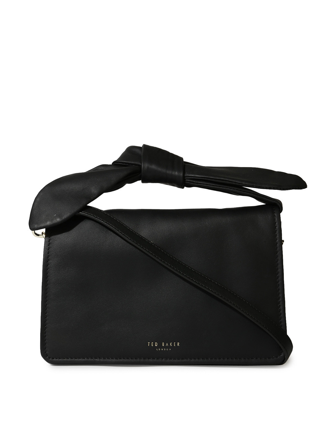 

Ted Baker Black Structured Sling Bag with Fringed