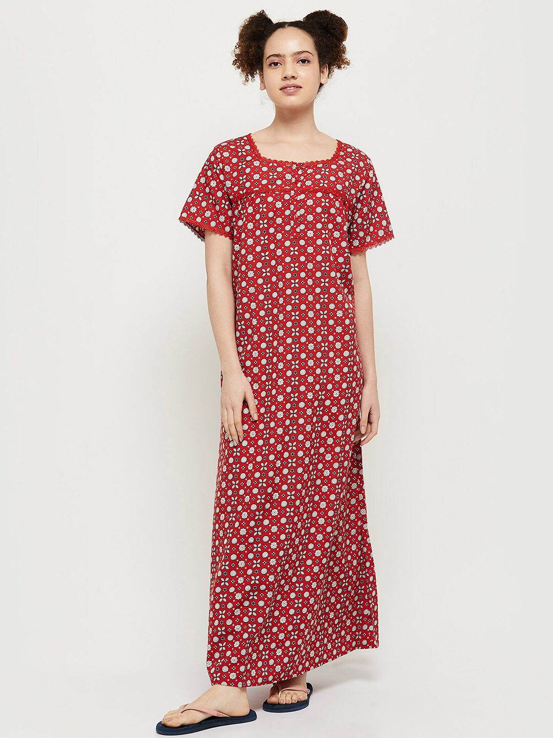 

max Red Printed Maxi Nightdress