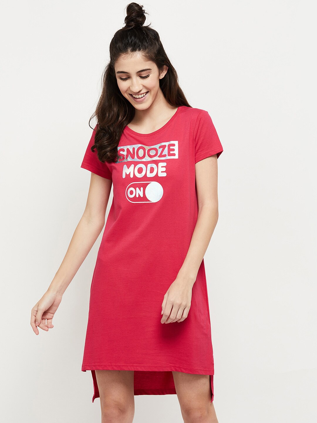 

max Fuchsia Printed Cotton Nightdress