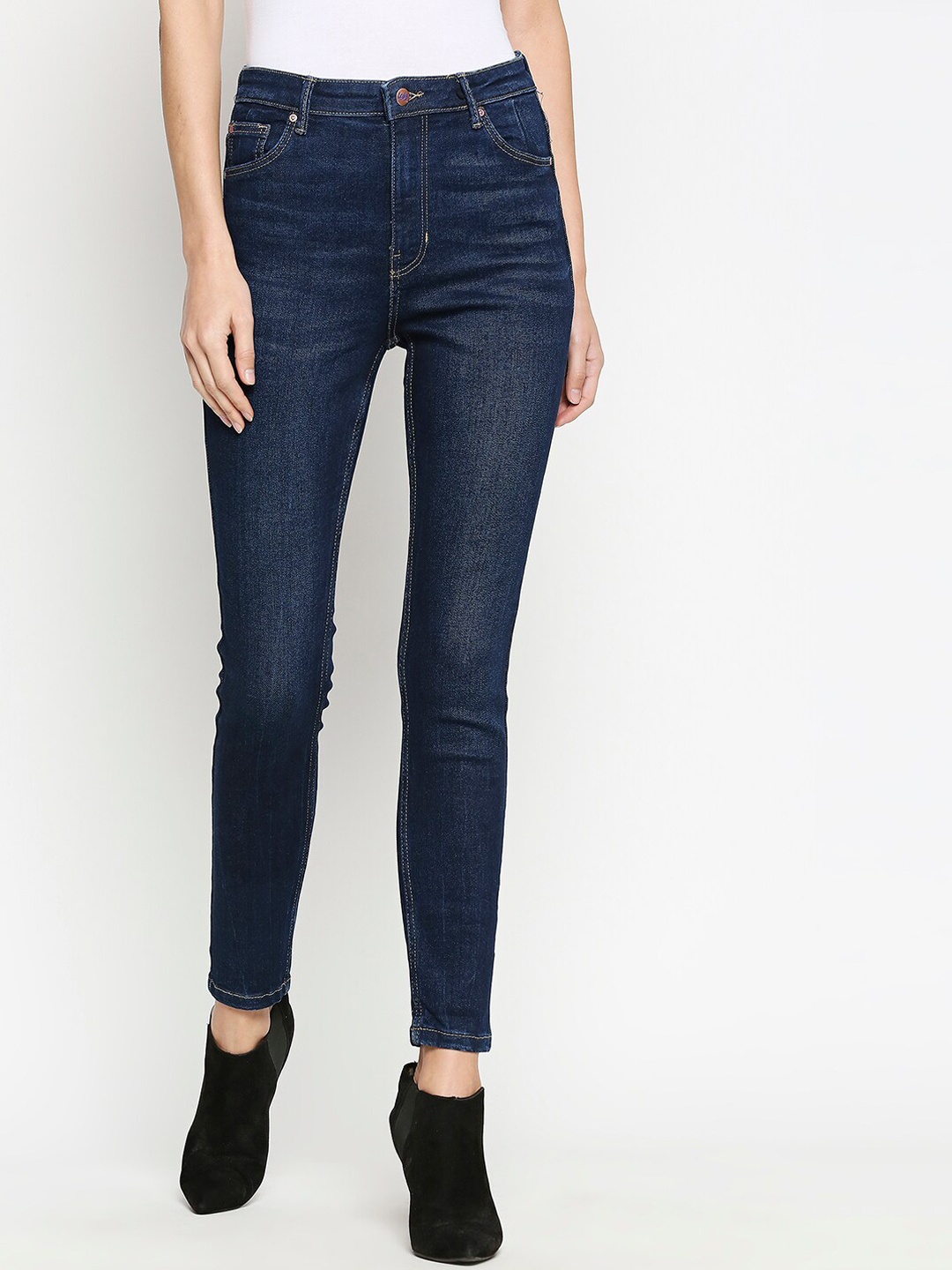

LOVEGEN Women Blue Skinny Fit High-Rise Light Fade Stretchable Jeans