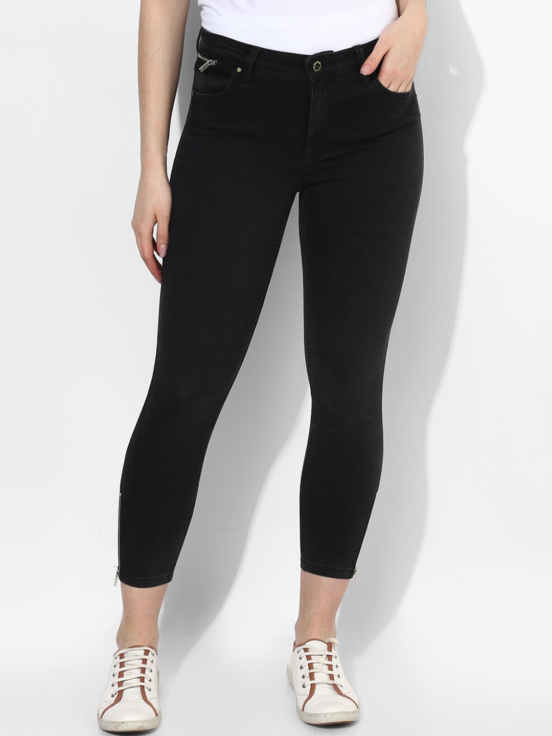 

LOVEGEN Women Black Skinny Fit High-Rise Stretchable Jeans