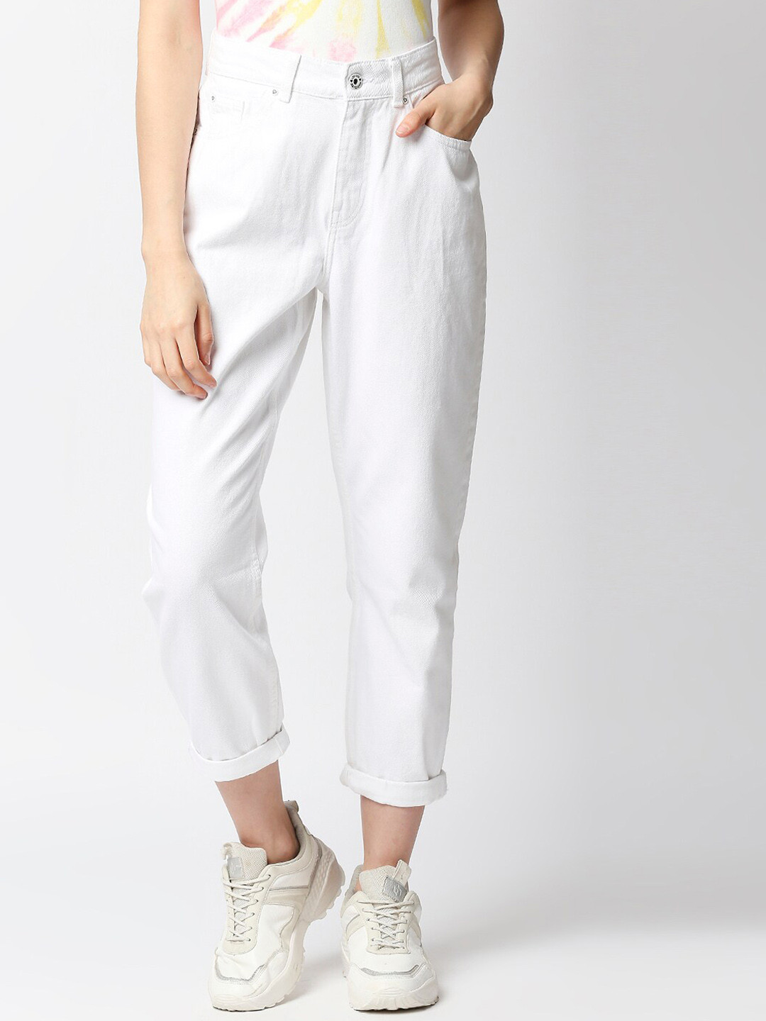 

LOVEGEN Women White High-Rise Jeans