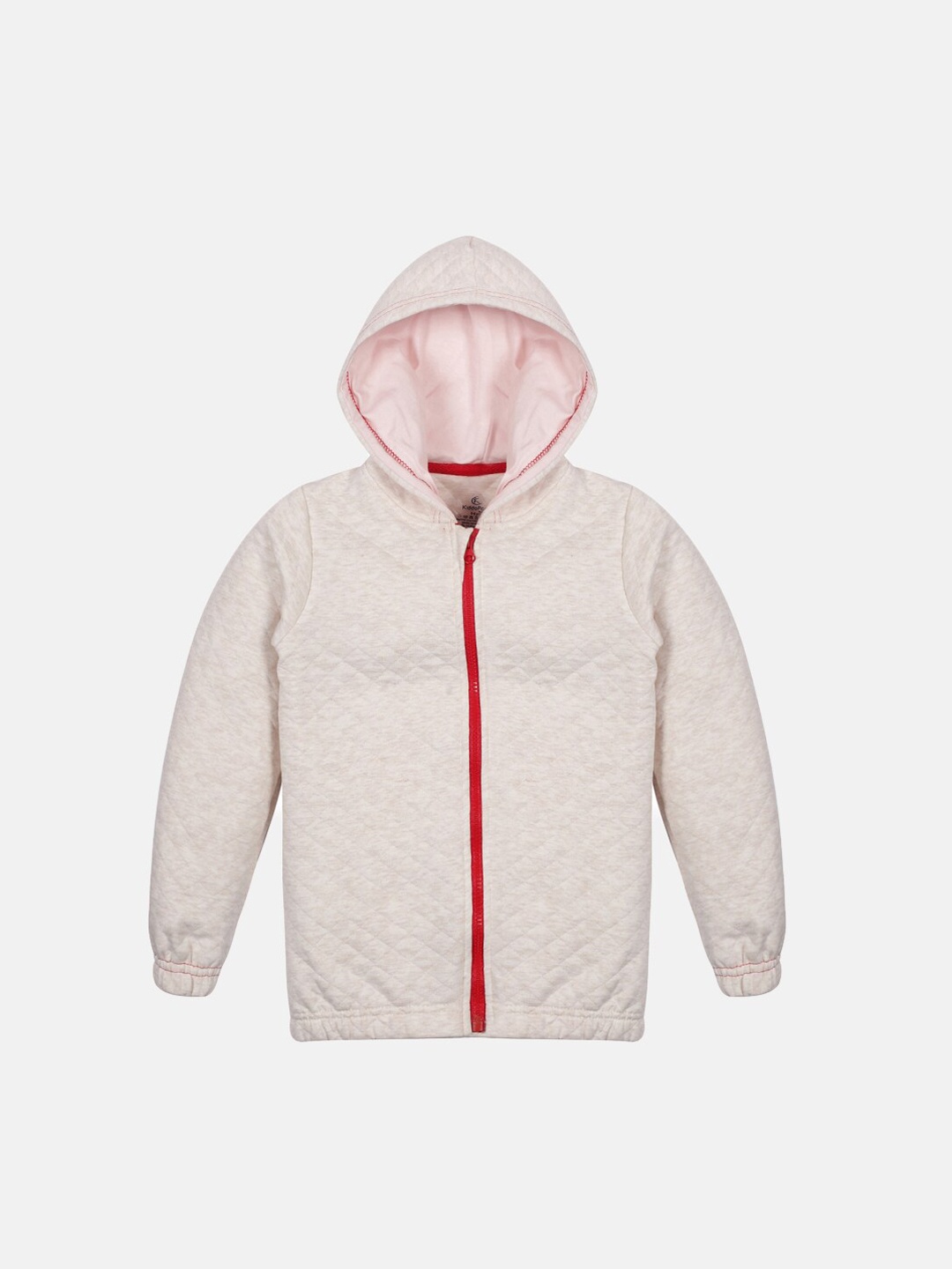 

KiddoPanti Kids Cream-Coloured Hooded Tailored Jacket