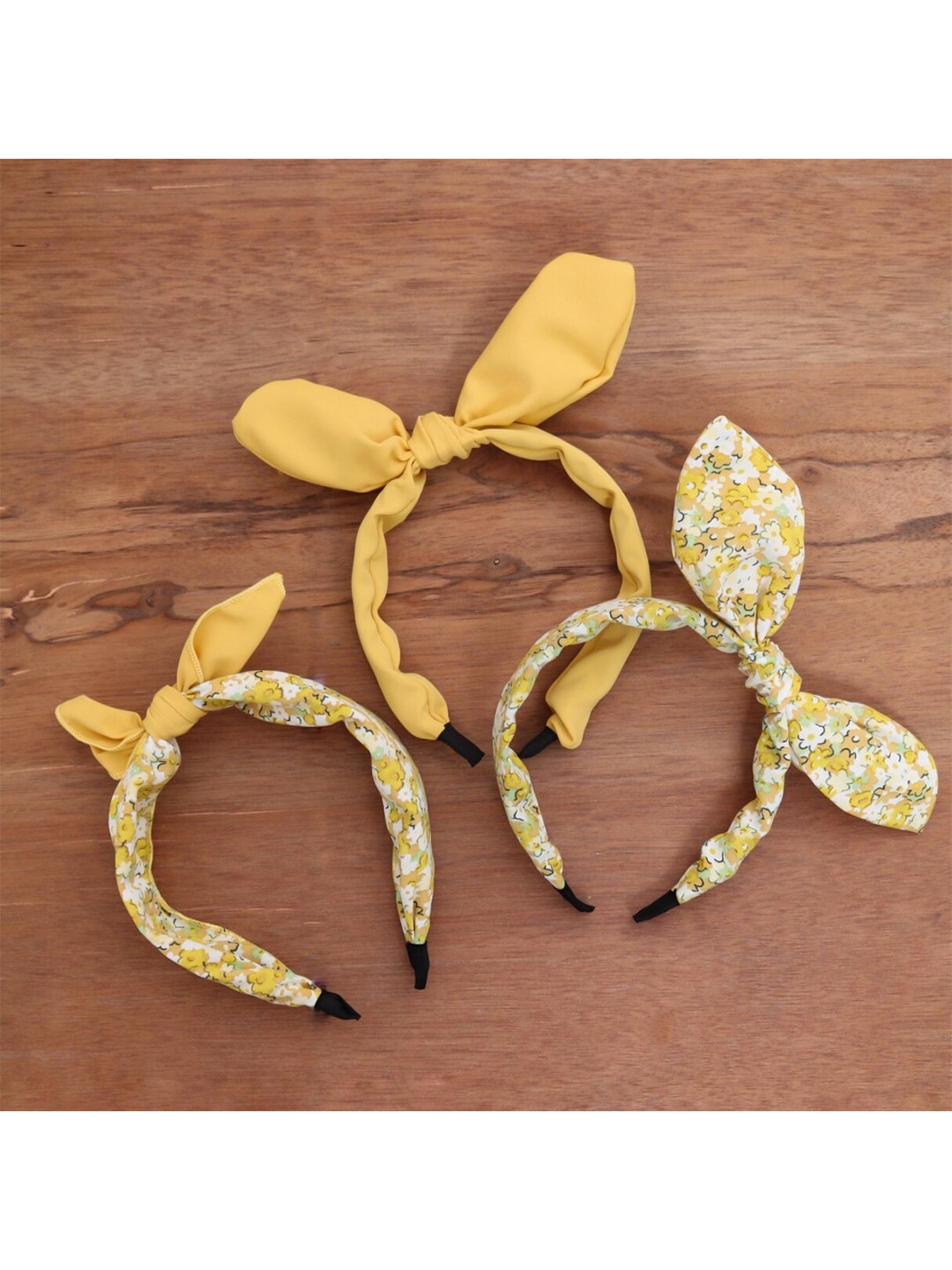 

Yellow Bee Girls Yellow & White Set of 3 Hairband