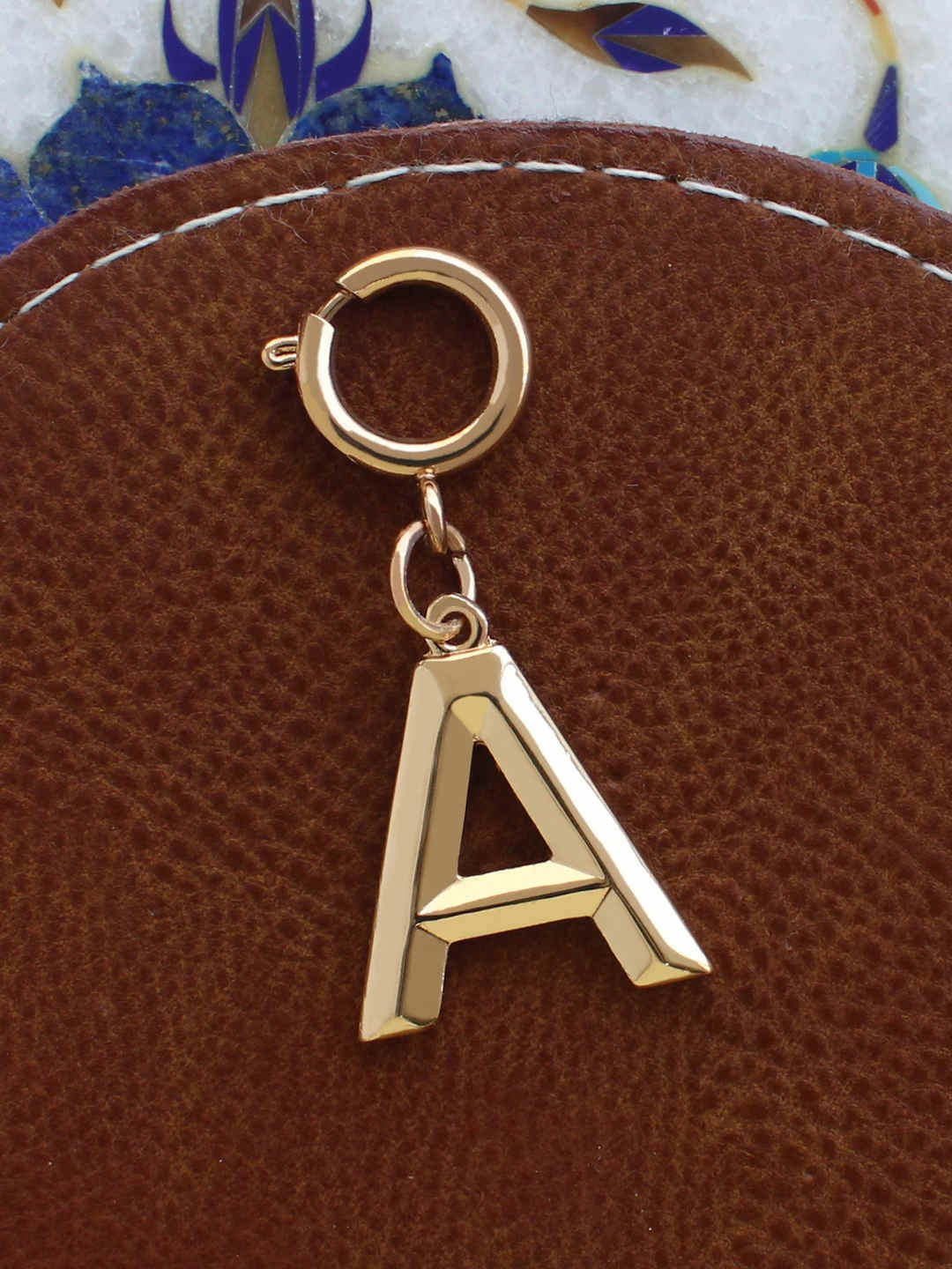 

Runway Ritual Gold-Toned Solid Alphabet A Bracelet Charm