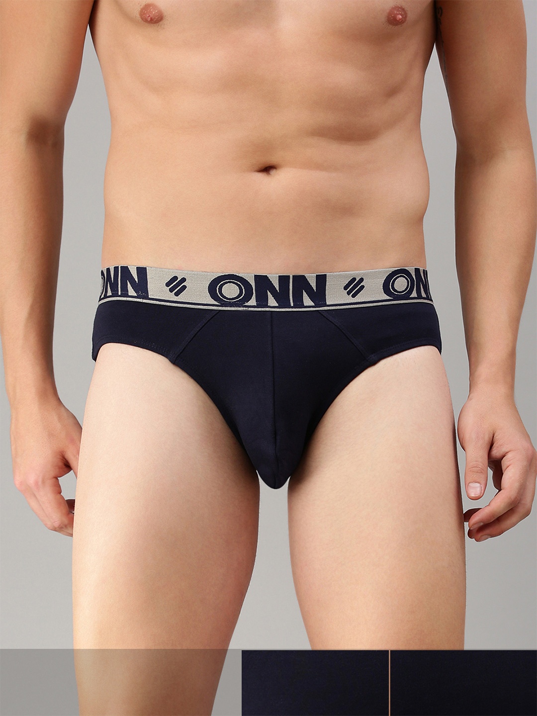 

ONN Men Pack of 3 Basic Briefs ONN_271_NB_3PC, Navy blue
