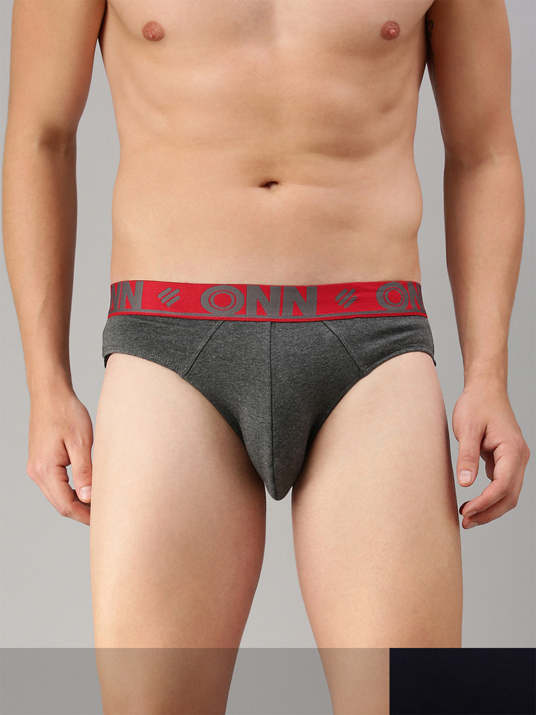

ONN Men Pack Of 2 Solid Basic Briefs, Black