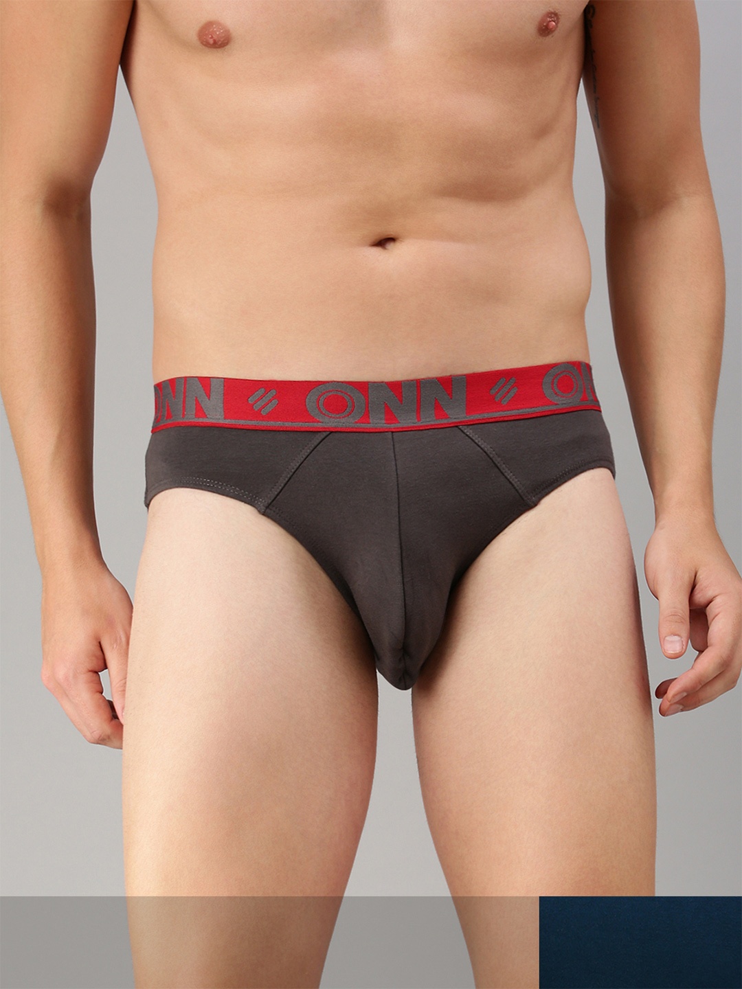 

ONN Men Pack Of 2 Solid Basic Briefs, Grey