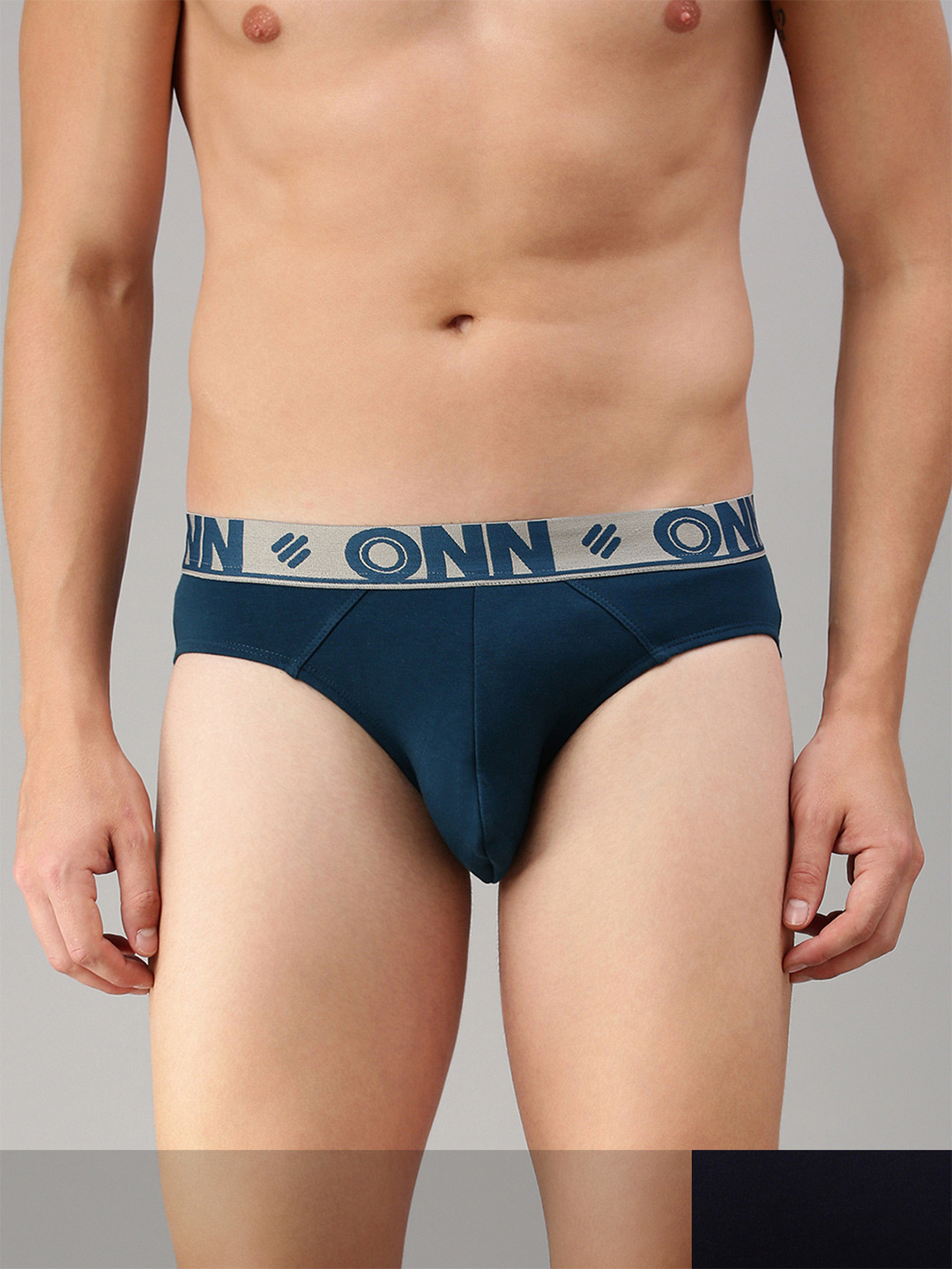 

ONN Men Pack Of 2 Solid Basic Briefs, Blue