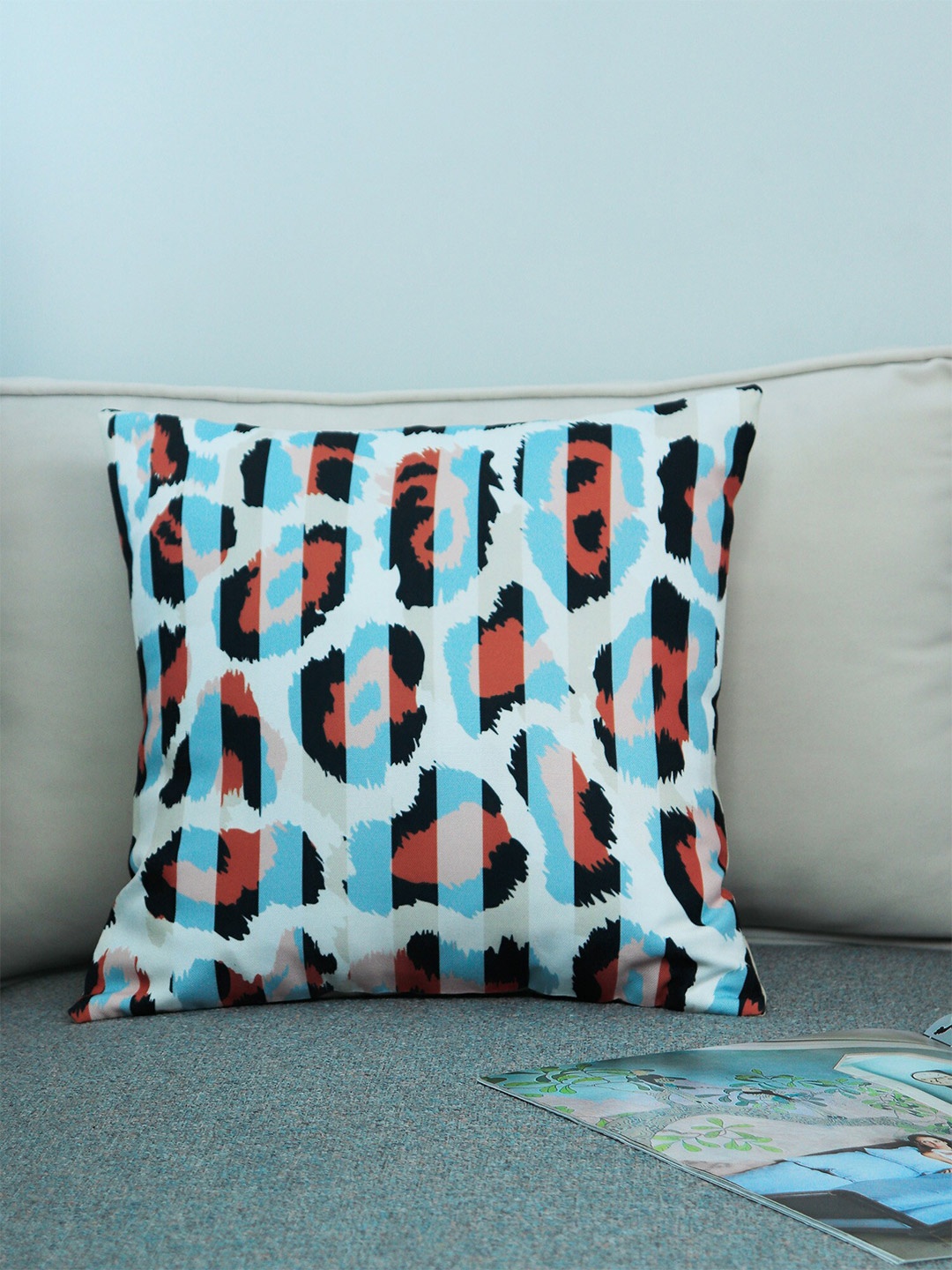 

ZEBA Blue & Red Striped Rectangle Cushion Covers