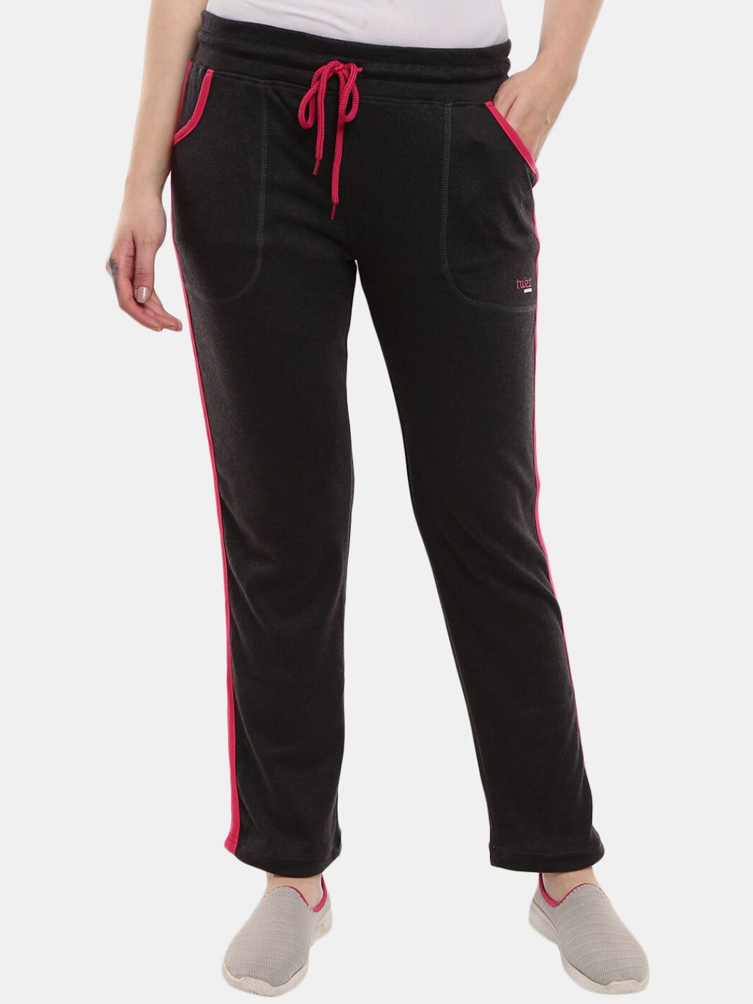 

V-Mart Women Grey Melange Solid Track Pants
