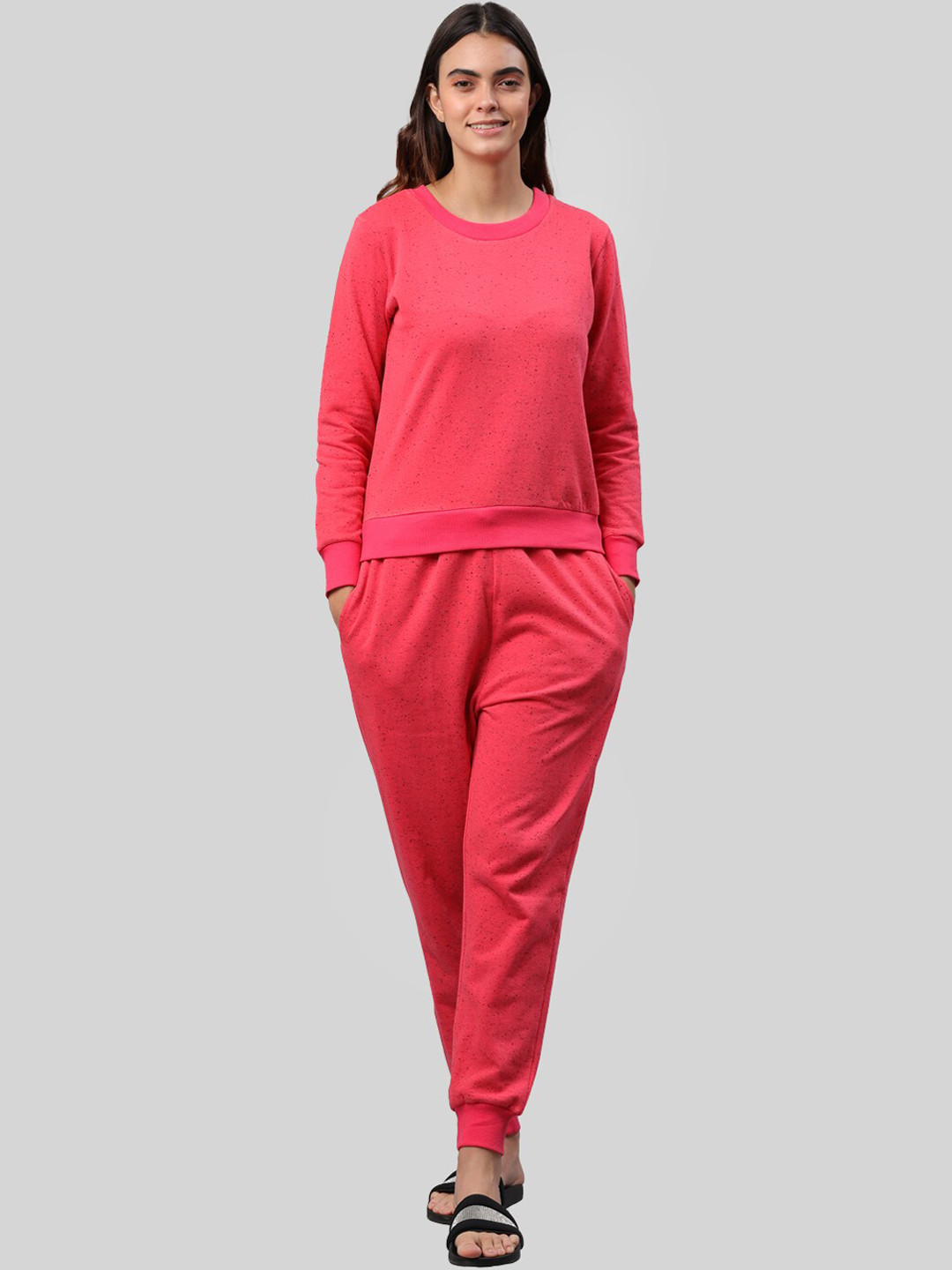 

PRETTY LOVING THING Women Fuchsia Pink Solid Night suit