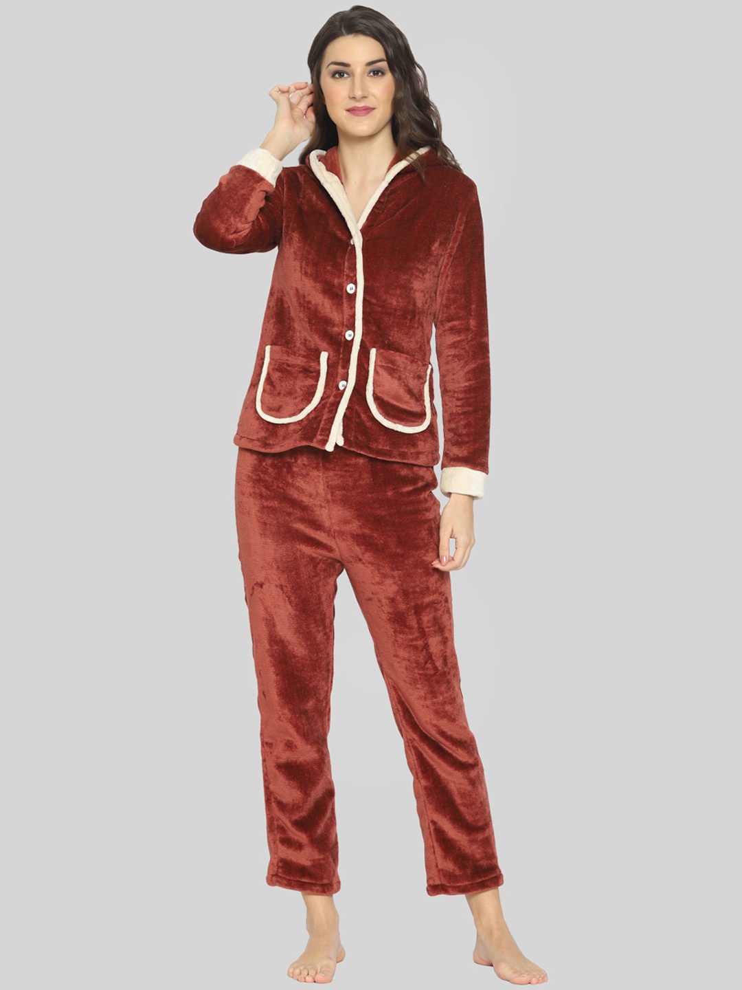 

PRETTY LOVING THING Women's Rust Orange Night Suit