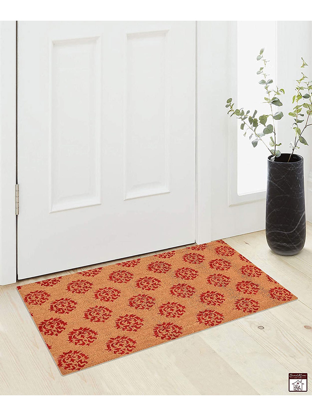 

Saral Home Red & Beige Printed Coir Doormats