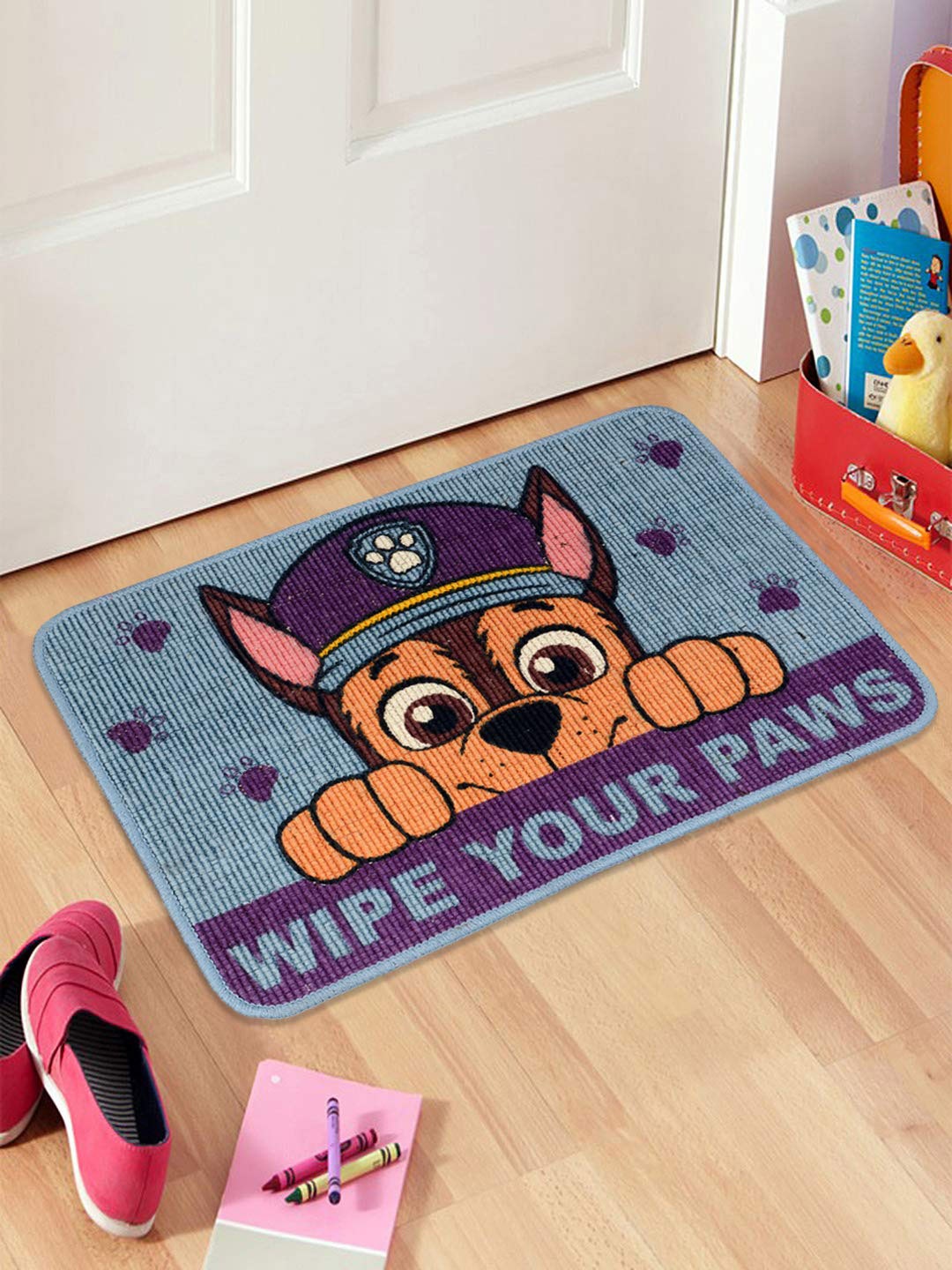 

Saral Home Blue Paw Patrol Printed Jute & Cotton Doormat