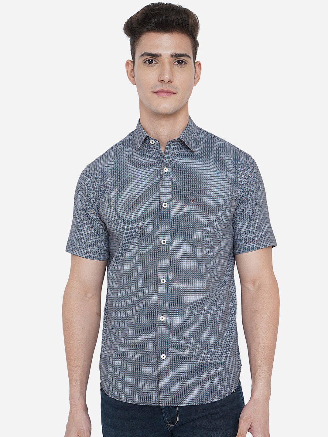 

Greenfibre Men Brown Printed Casual Shirt