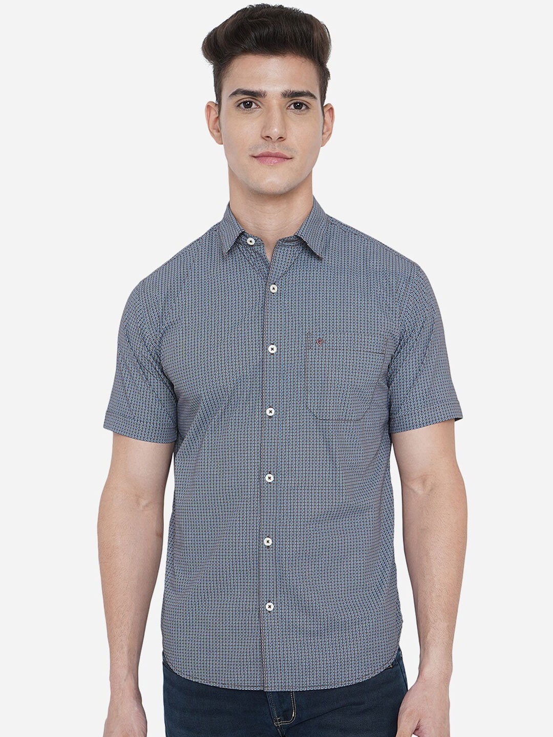 

Greenfibre Men Regular Fit Brown Printed Casual Shirt