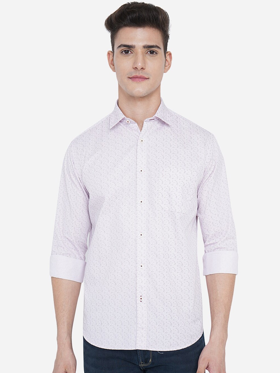 

Greenfibre Men Pink Floral Printed Casual Shirt