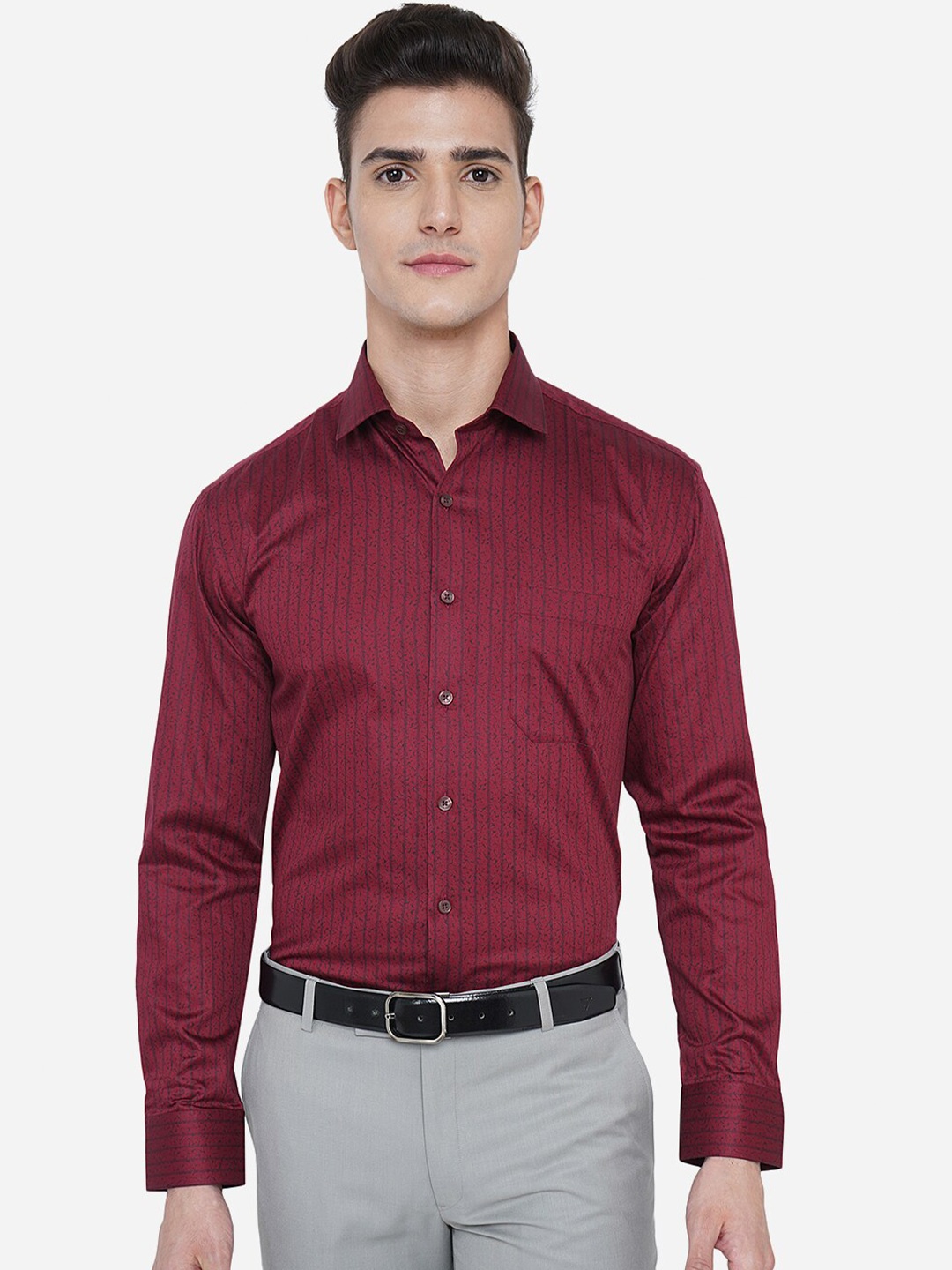 

JADE BLUE Men Red Printed Casual Shirt