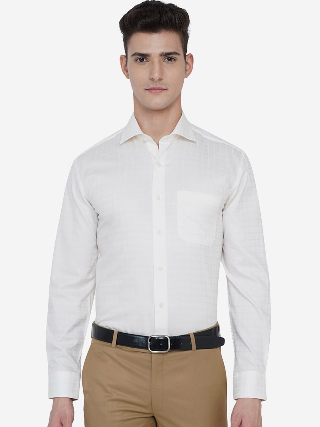 

JADE BLUE Men White Formal Shirt