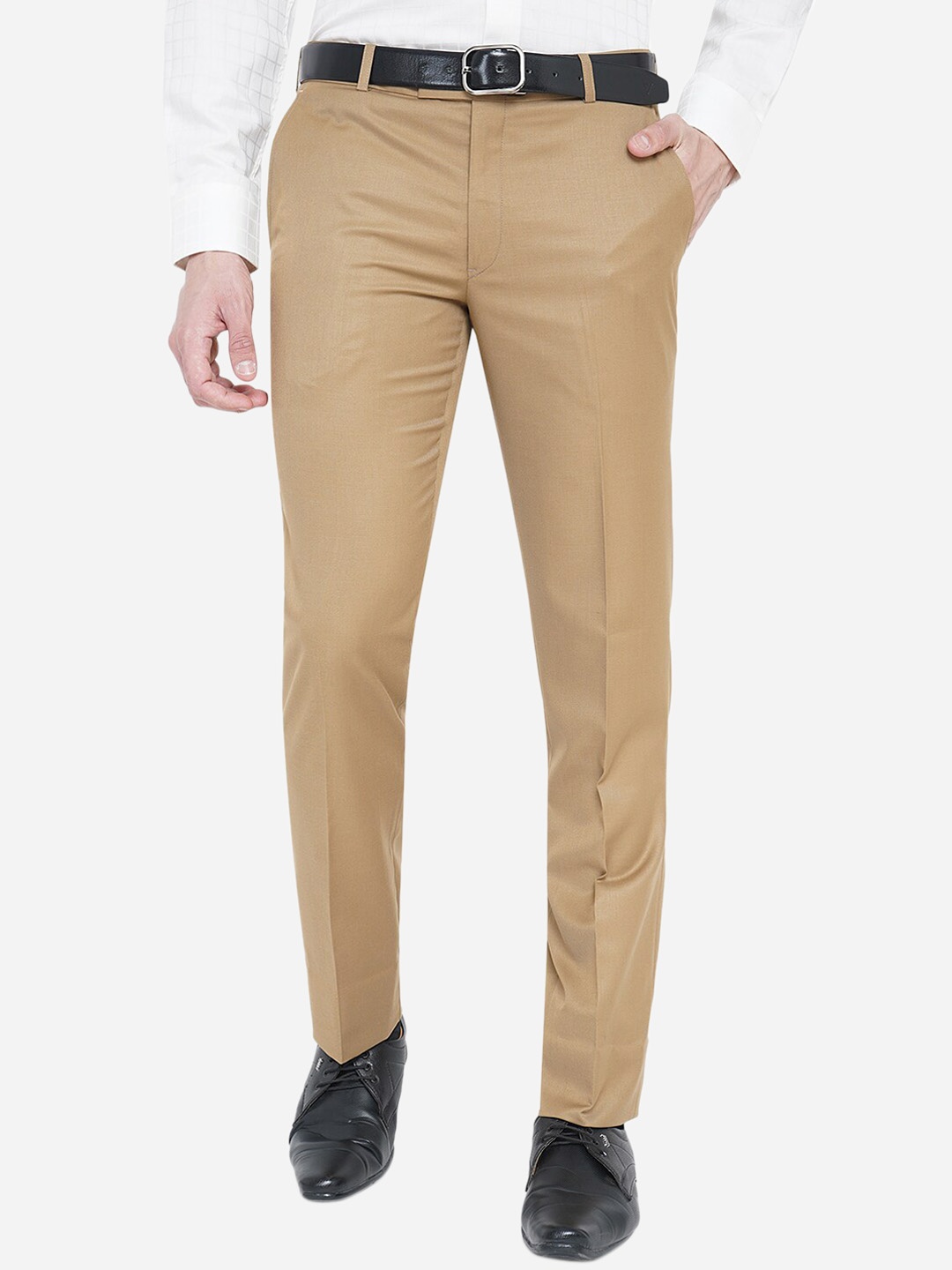 

METAL Men Khaki Slim Fit Trousers