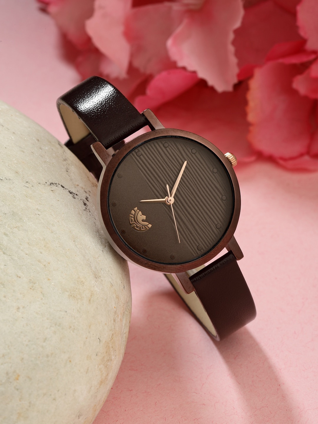 

STUDIO ETHENO Women Brown Dial & Brown Stainless Steel Straps Analogue Watch