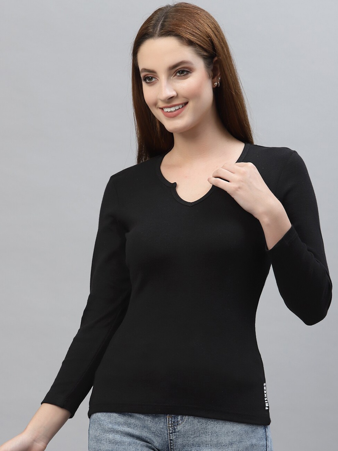 

Friskers Black Organic Cotton Top