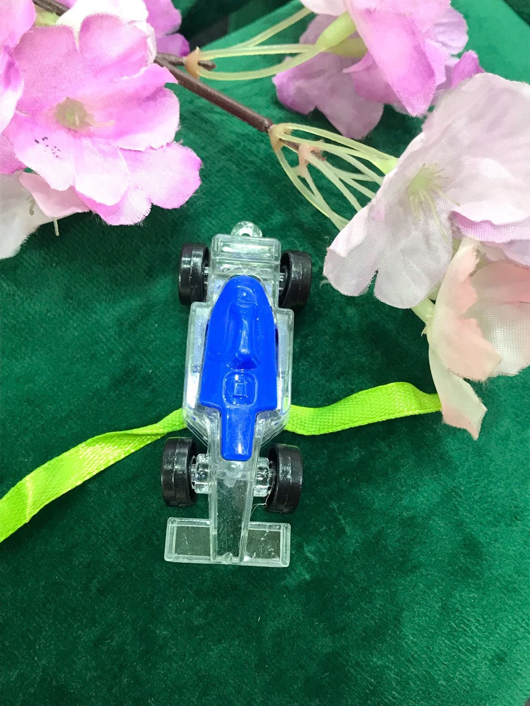 

MORKANTH JEWELLERY Boys Blue & Green Car Light Rakhi